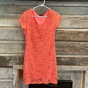 Peach shift summer dress
